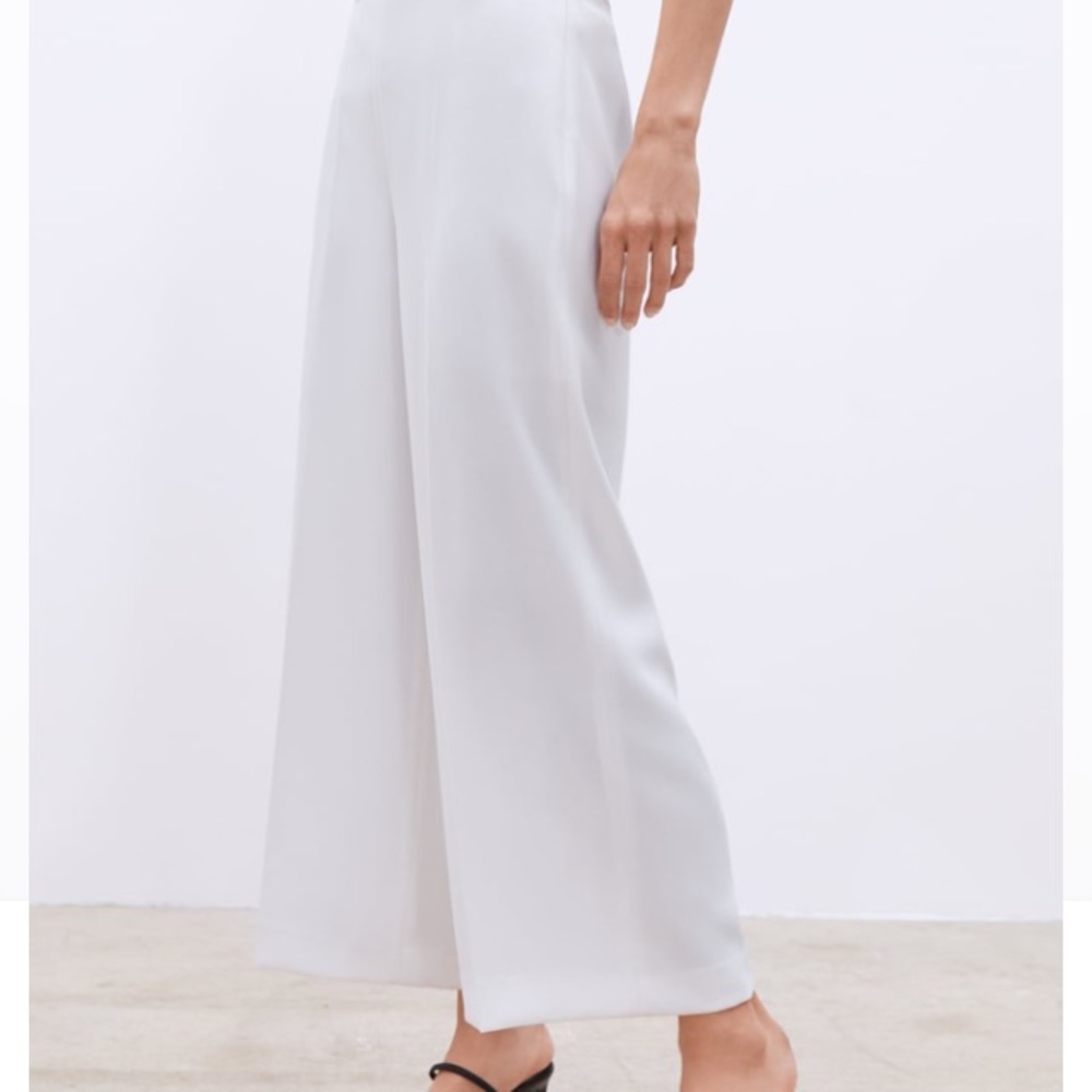 Zara ecru color high-waisted pants - Picture 4 of 4